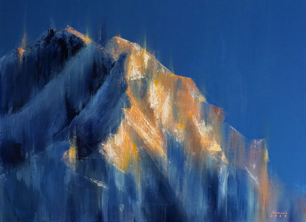 Adamczak Aleksandra, Mistyka gór, 2021, akryl, płótno, 90x110 cm