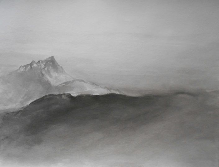 krajobraz górski autorstwa Agaty Jóźwiakźródło: materiały prasowe wystawy "Więcej niż krajobraz? Pejzaż Karpat Agata Józwiak"