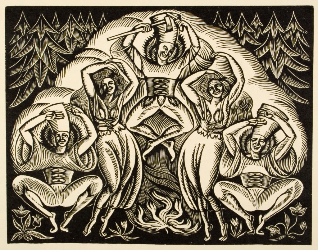 Władysław Skoczylas, "Taniec - teka podhalańska", 1921, drzeworyt, 19,3 x 24,6 cm, Muzeum Narodowe w Krakowie, fot. Pracownia Fotograficzna MNK